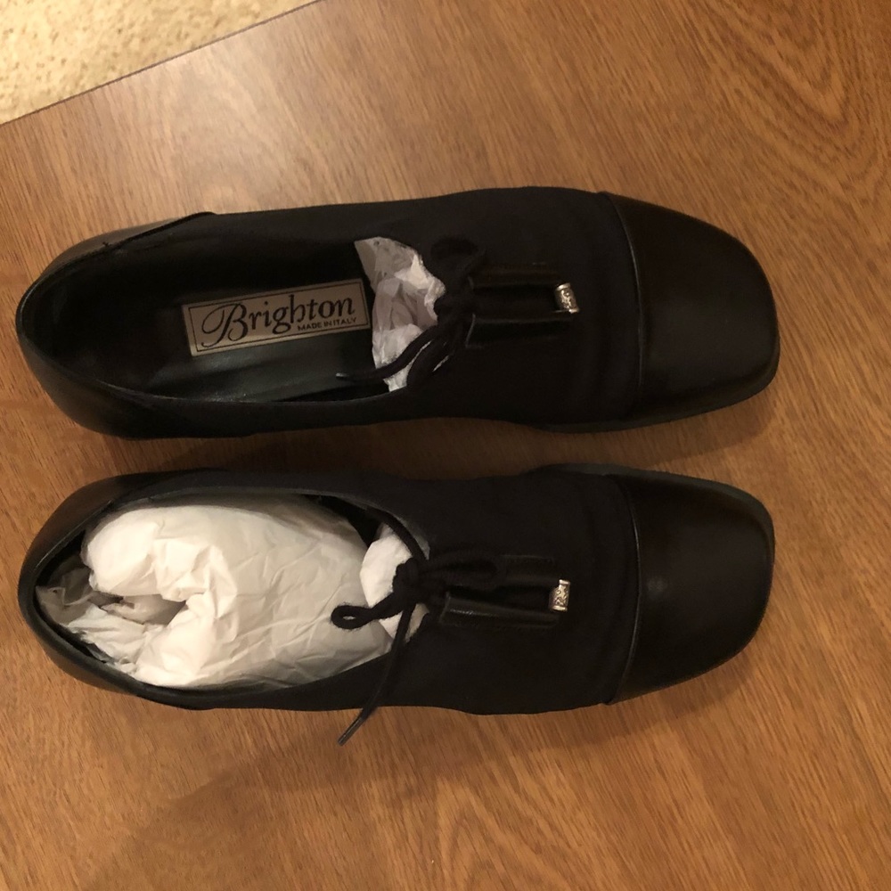 NWOT Brighton Black Barbara Mule Sz 7.5